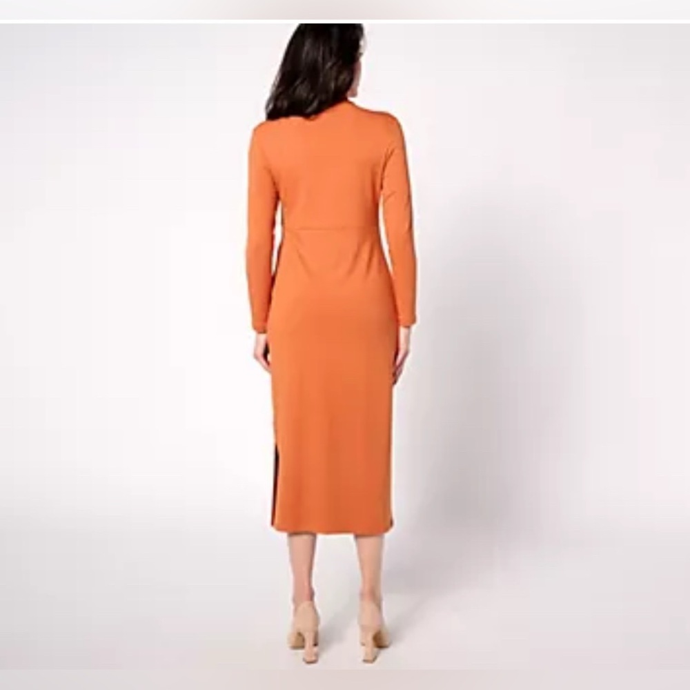 Women with Control Petite Finespun Jersey Tummy Control Midi Dress - Picture 2 of 4